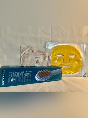 New Corioliss hair Straightening Heat Brush in Travel edition gift set